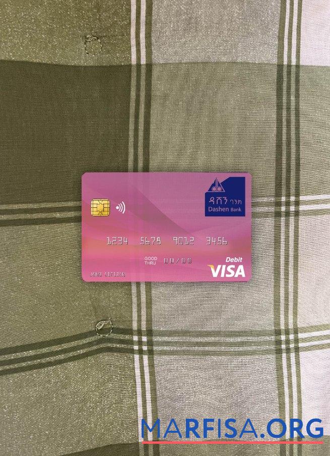 Downloadable Ethiopia Dashen Bank visa debit card photolook front sample